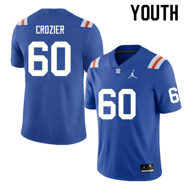 Youth #60 Jackson Crozier Florida Gators College Football Jerseys Sale-Throwback - Click Image to Close